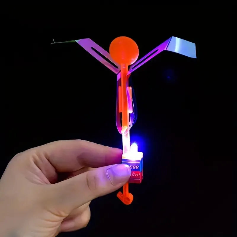 Flying Swords and Slingshots Set – LED Light-Up Rockets for Kids